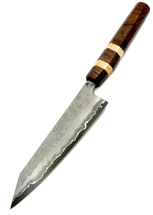 Bunka med skaft av amerikansk valnöt och flambjörk