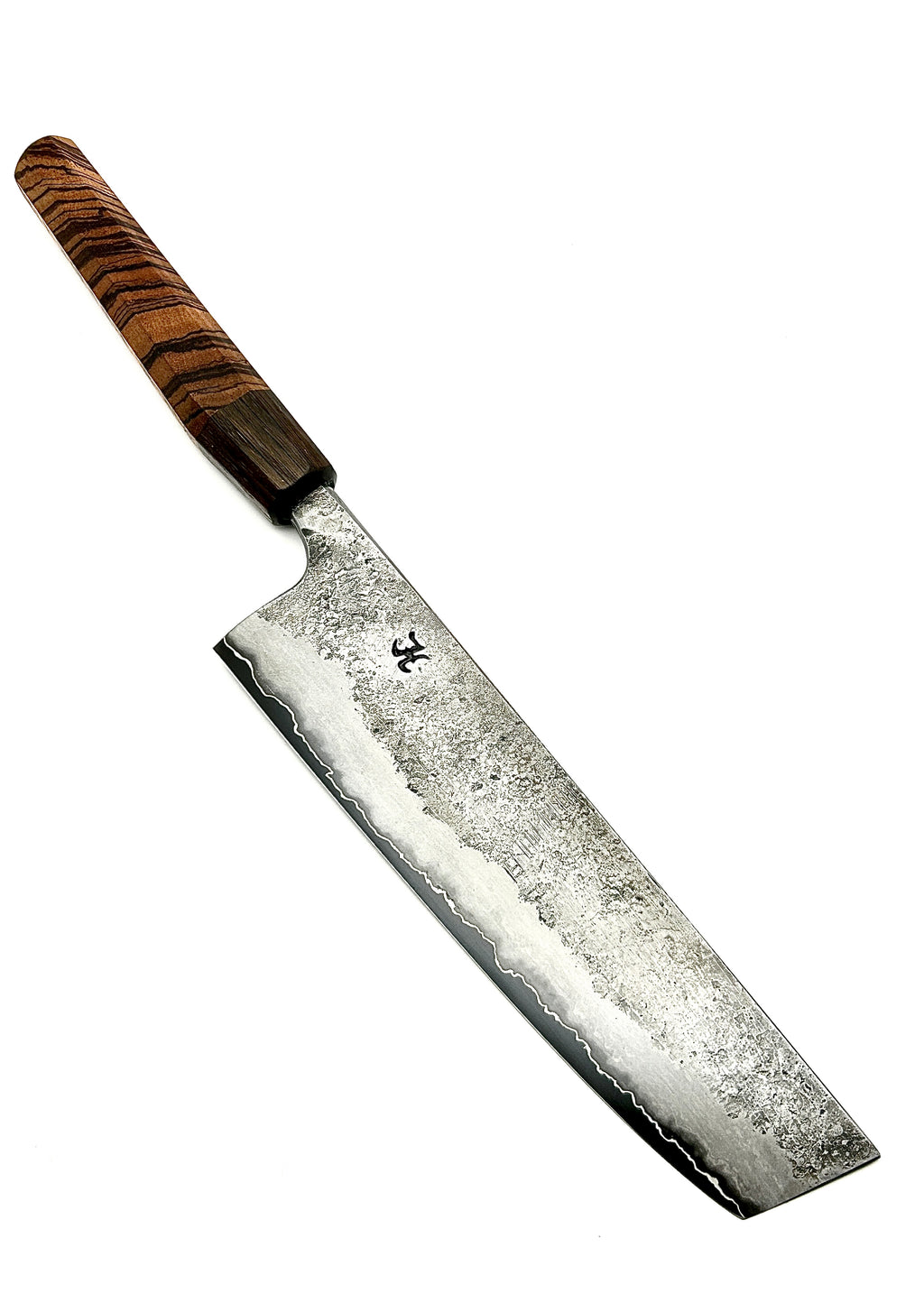 Nakiri med skaft av zebrano och rökt ek