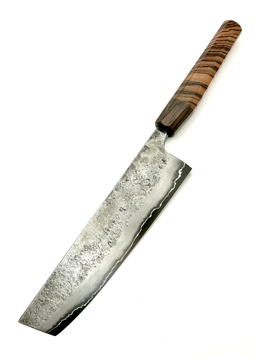 Nakiri med skaft av zebrano och rökt ek