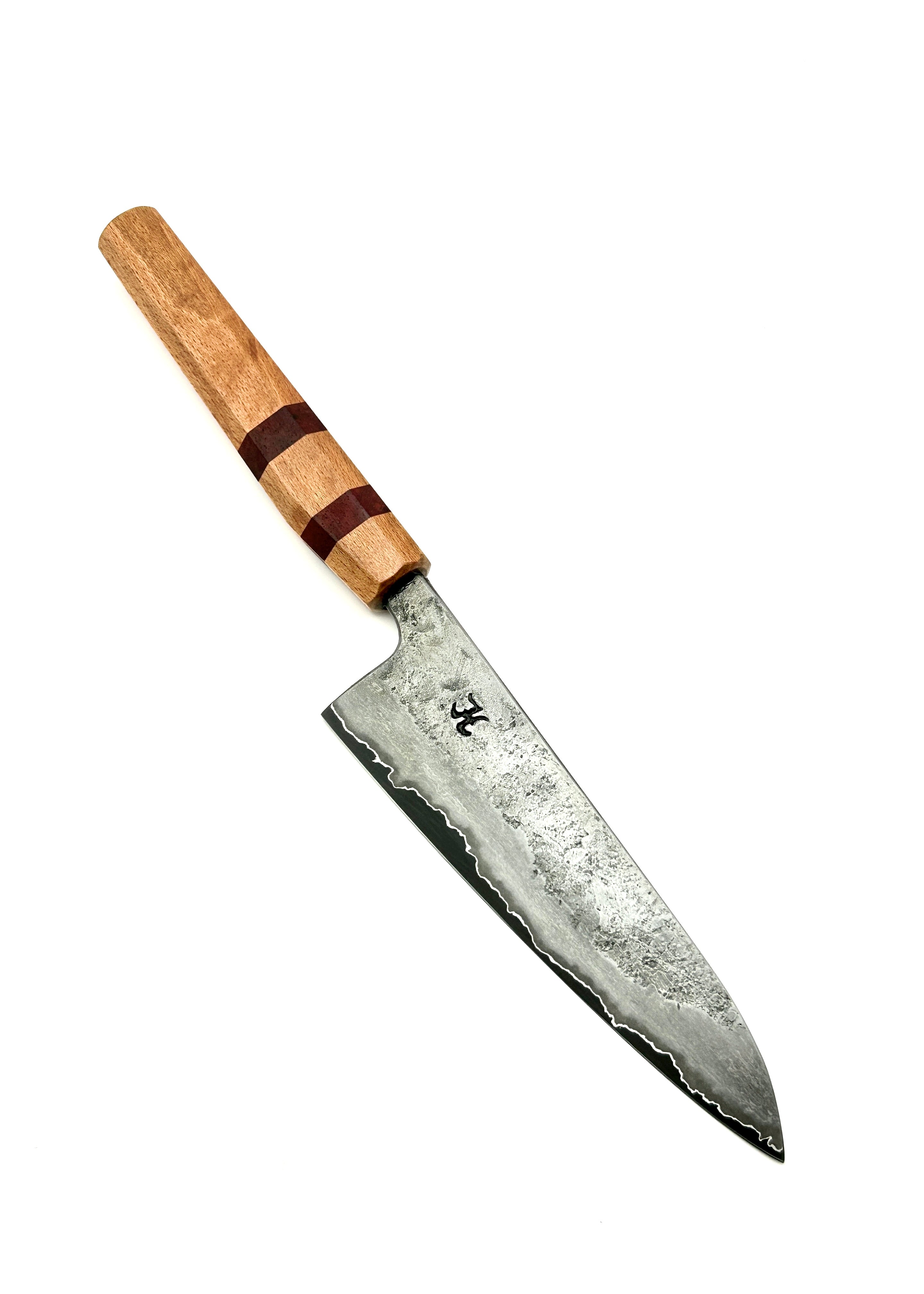Santoku med skaft av paduk och rödbok